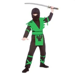 Boys Ninja Assassin Red Black Japanese Halloween Costume -Toy Promotion Store EB 4141 opt