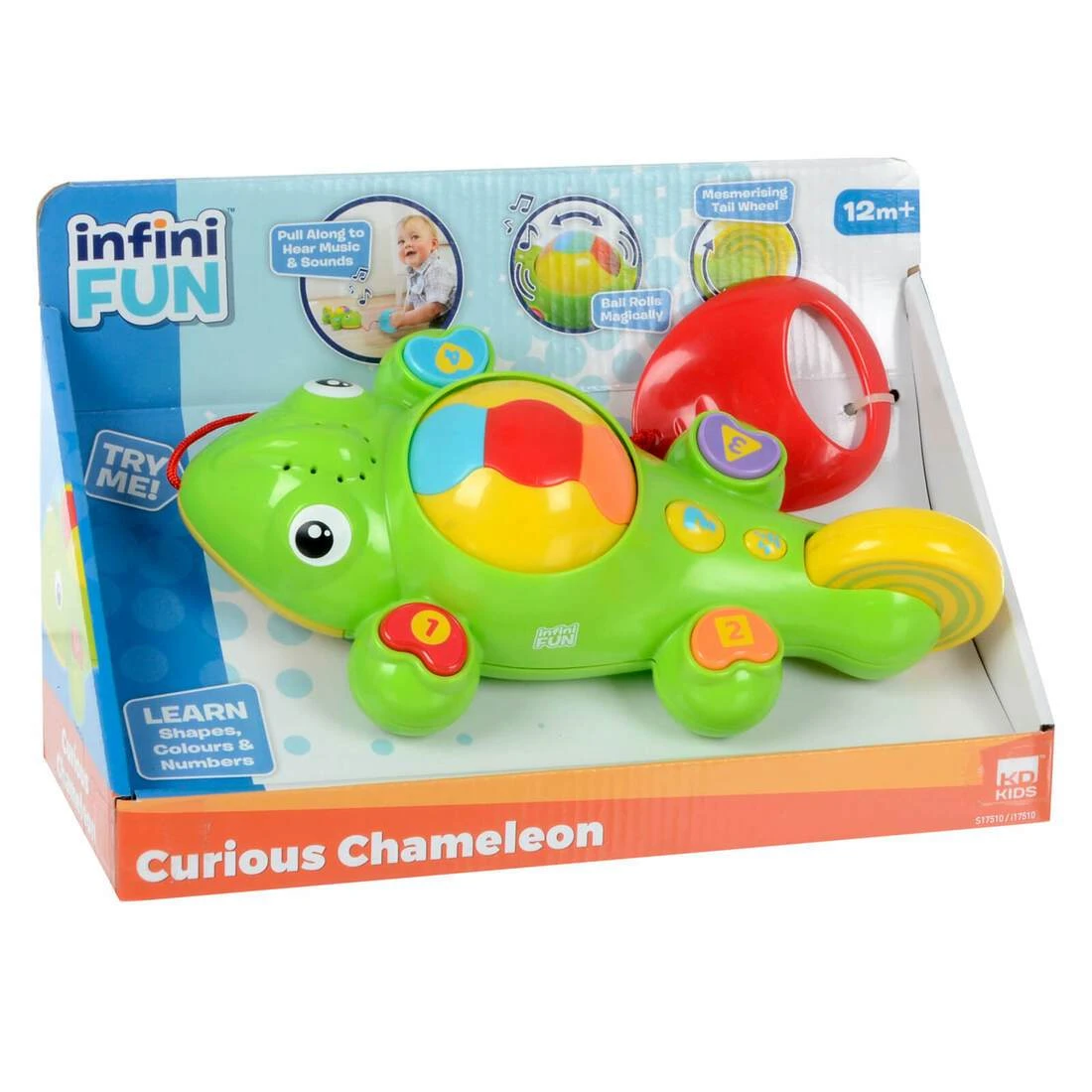 Pull Along Curious Chameleon Toy Music Sounds Learn 25cm 1 Pull Along Curious Chameleon Toy Music Sounds Learn 25cm