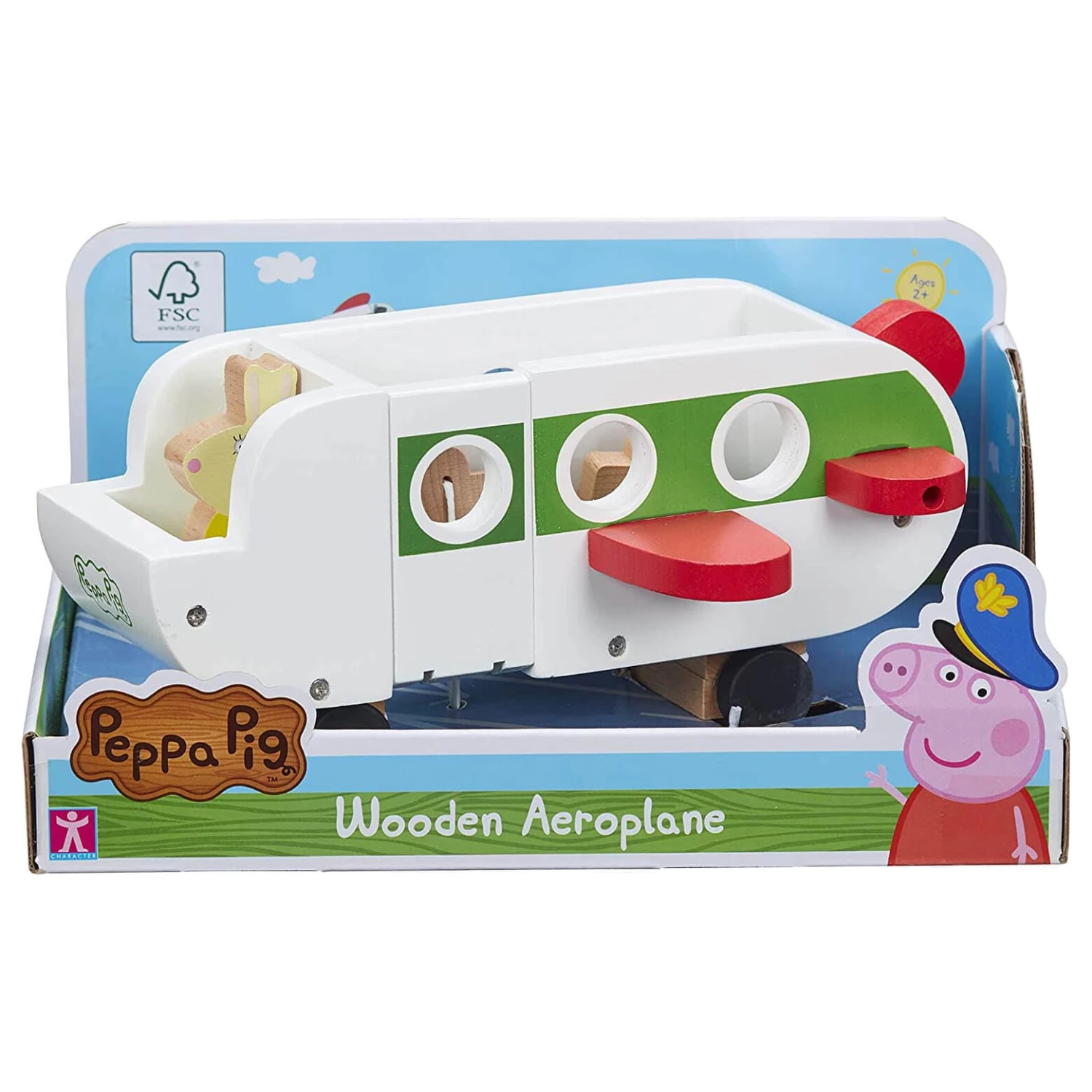 Peppa Pig Wooden Aeroplane Miss Rabbit Figure Suitcases 1 Peppa Pig Wooden Aeroplane Miss Rabbit Figure Suitcases