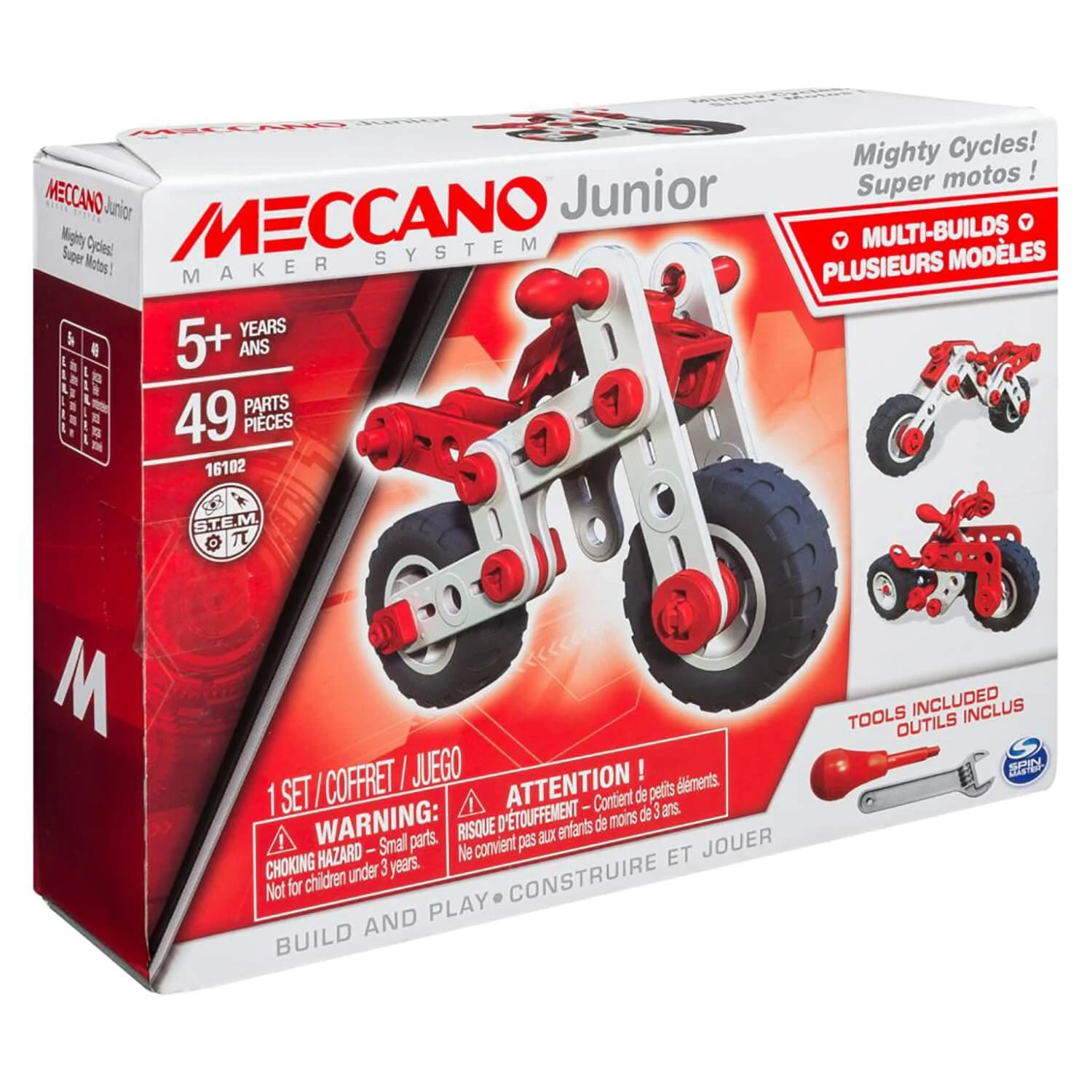 Meccano Junior Mighty Cycles Building Set 3 Models Age 5+ 1 Meccano Junior Mighty Cycles Building Set 3 Models Age 5+