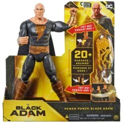 DC COMICS Power Punch Black Adam Action Figure 15+ Sound Effects 30cm