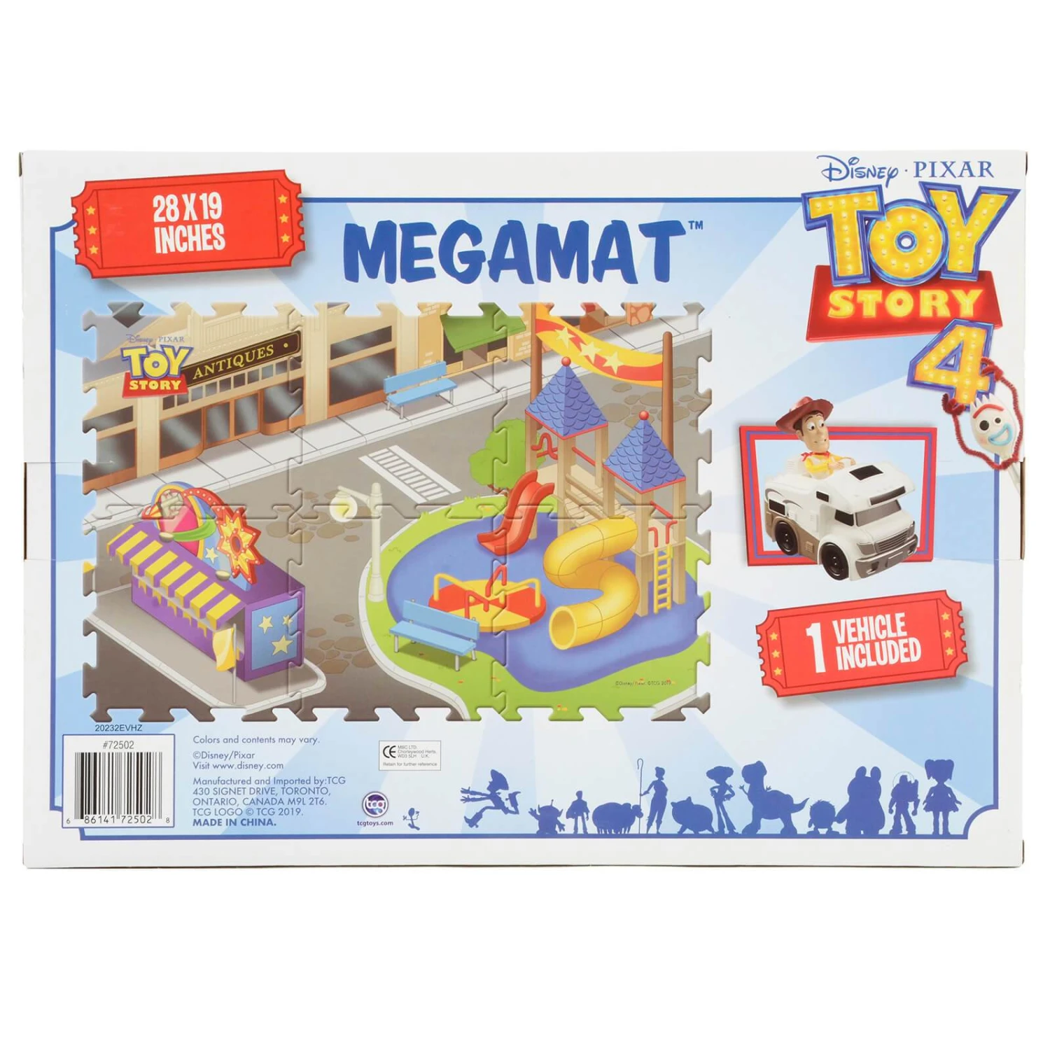 Toy Story Megamat With Vehicle Soft Foam Tiles 28"x19" 2 Toy Story Megamat With Vehicle Soft Foam Tiles 28"x19" - Image 2