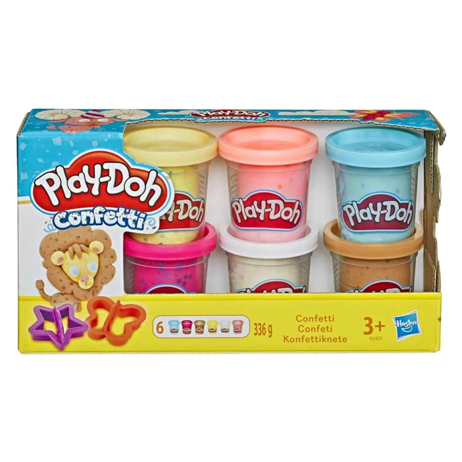 Play-Doh Confetti Compound Collection 6 Pots 2 Cutter Shapes 1 Play-Doh Confetti Compound Collection 6 Pots 2 Cutter Shapes