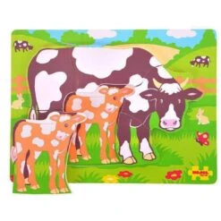 Bigjigs Chunky Puzzle Mum & Baby Cow Wooden Jigsaw Game 5 Bigjigs Chunky Puzzle Mum & Baby Cow Wooden Jigsaw Game -Toy Promotion Store GRABB009 1600 2 26988.1520524818.1100.1100