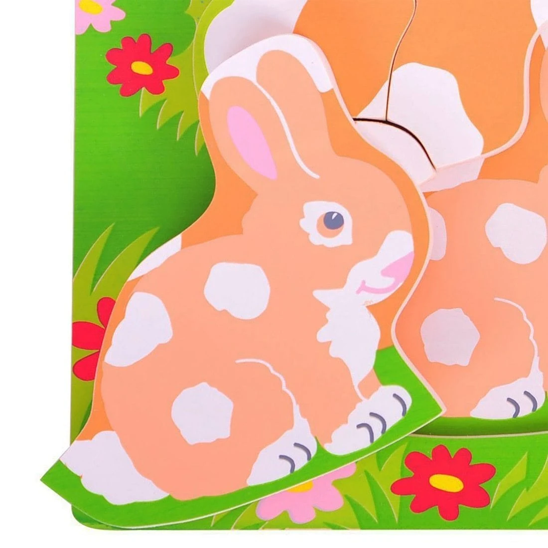 Bigjigs Chunky Puzzle Mum & Baby Rabbit Wooden Jigsaw Game 3 Bigjigs Chunky Puzzle Mum & Baby Rabbit Wooden Jigsaw Game - Image 3