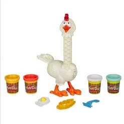Play-Doh Animal Crew Cluck-a-Dee Feather Fun Chicken 4 Tubs -Toy Promotion Store GRAE6647 6434 5L00 3 opt