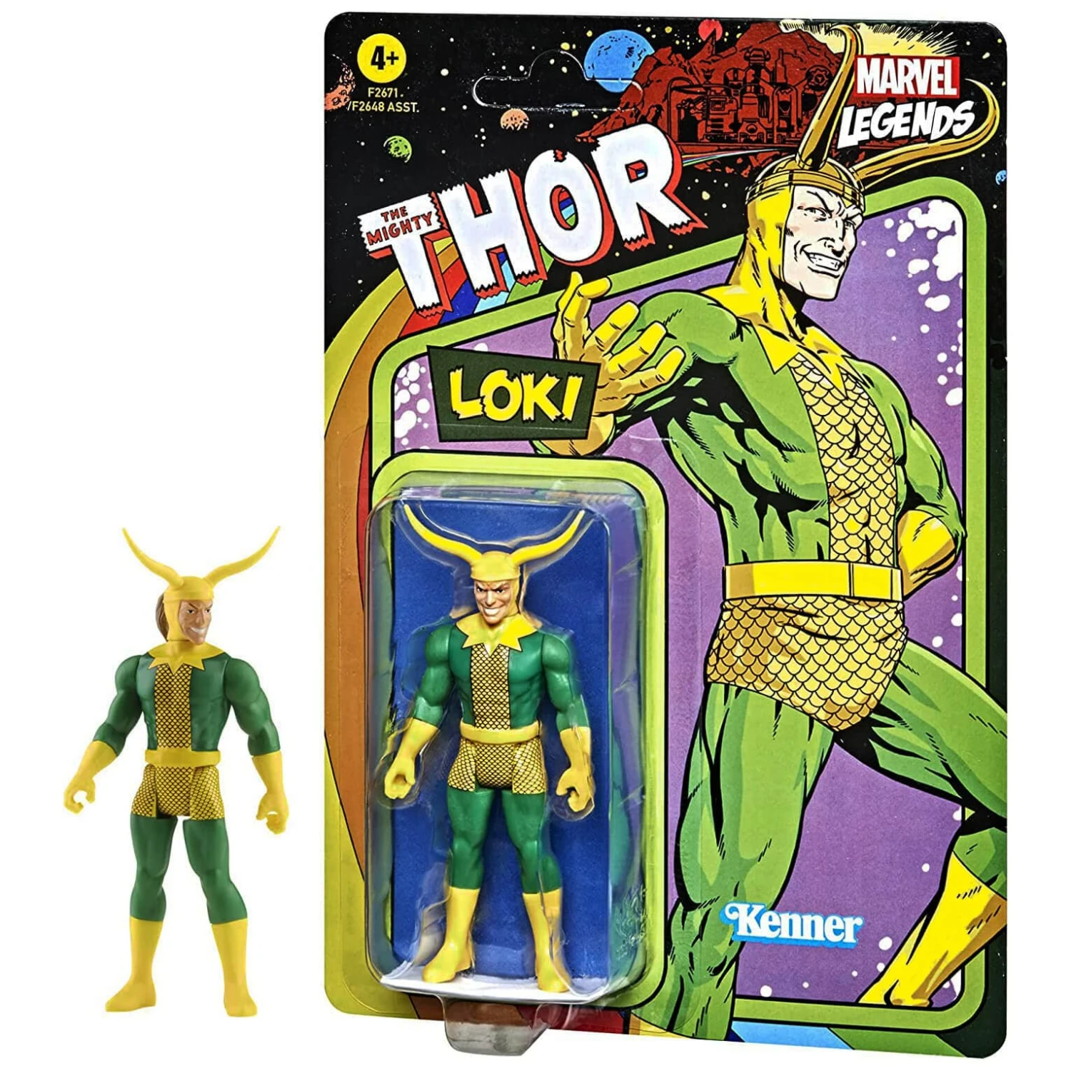 Marvel Legends Retro Action Figure Collectible Thor Loki 3 Marvel Legends Retro Action Figure Collectible Thor Loki - Image 3