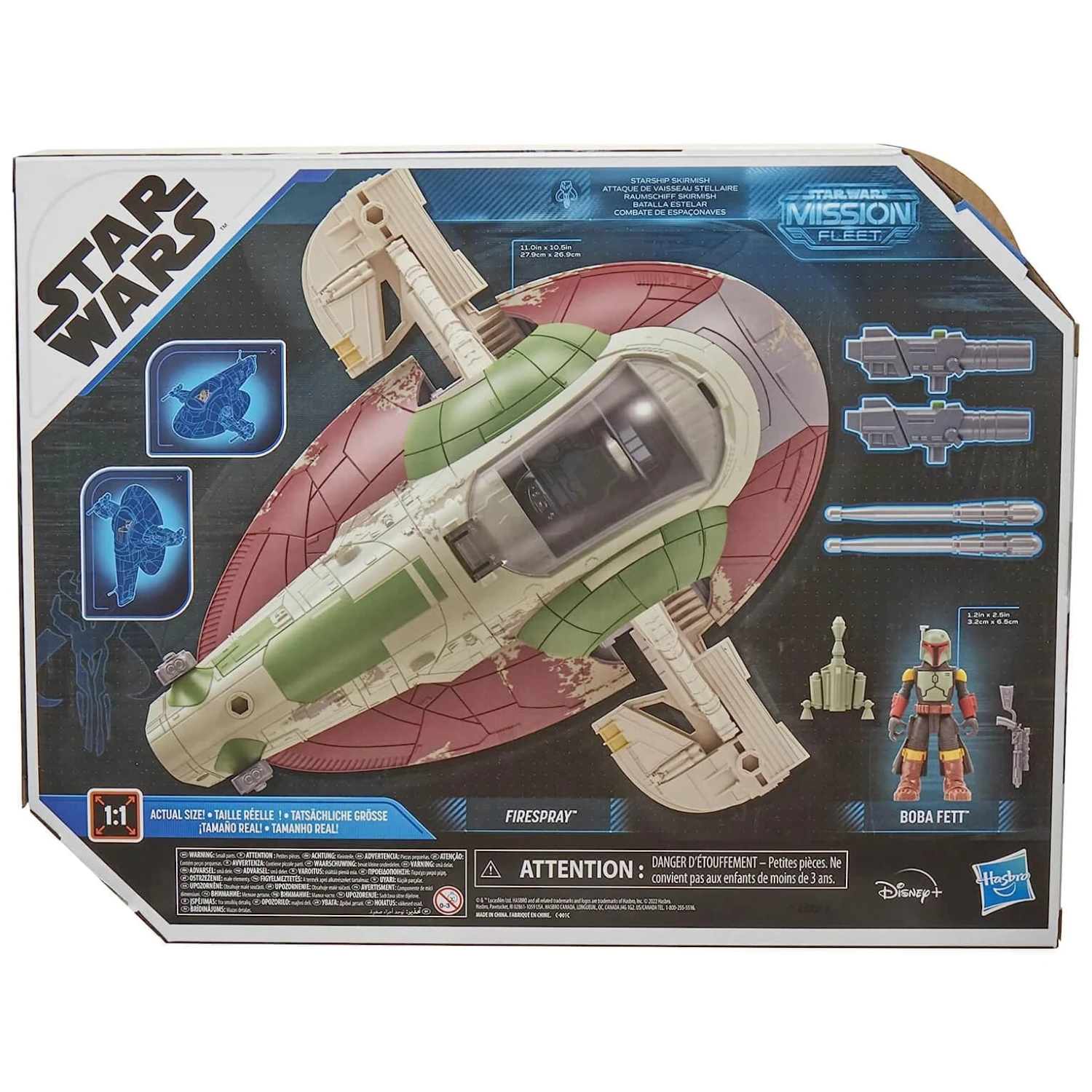 Star Wars Mission Fleet Firespray Starship Boba Fett Figure Set 3 Star Wars Mission Fleet Firespray Starship Boba Fett Figure Set - Image 3