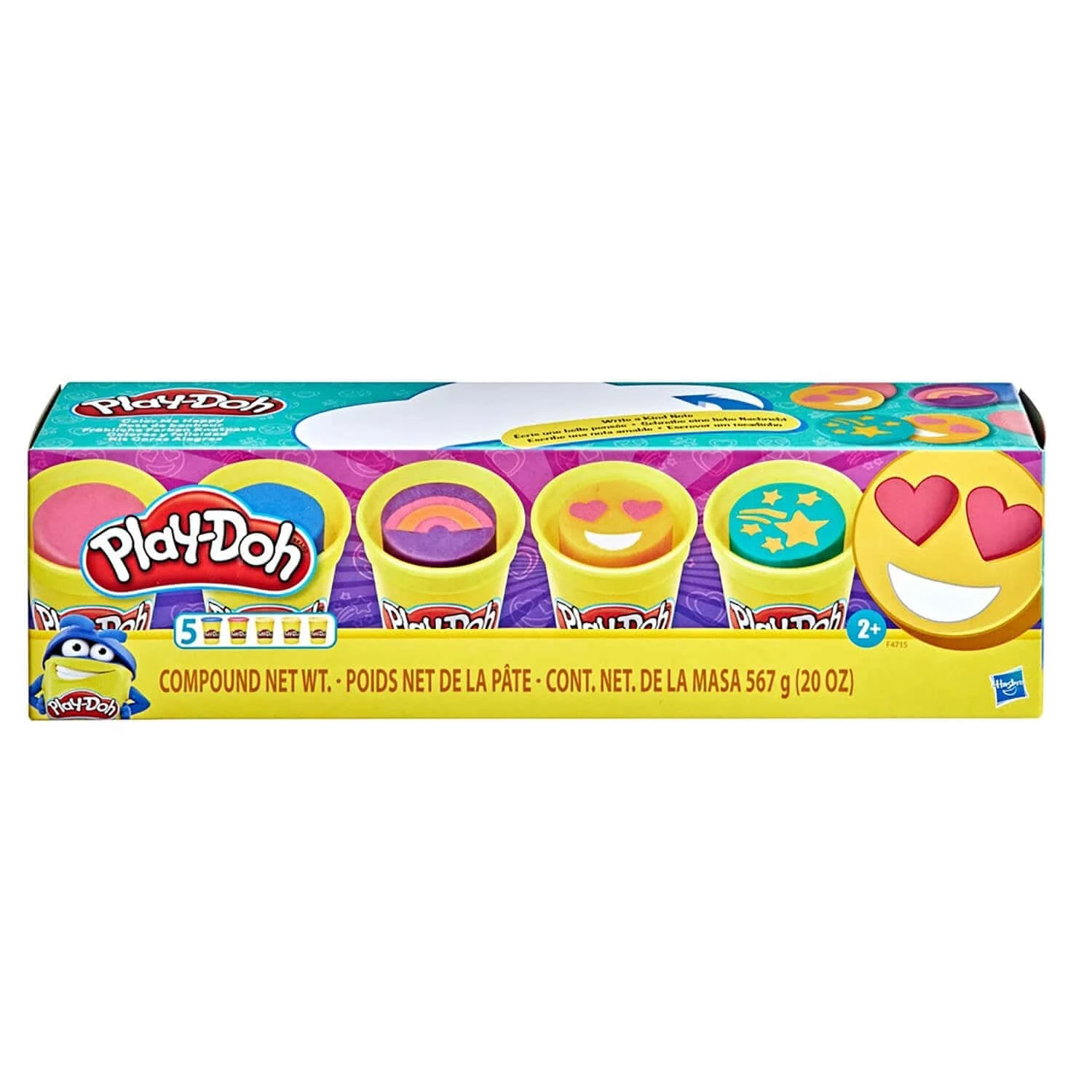 Play-Doh Colour Me Happy Compound 5 Tubs Emojis Dough 1 Play-Doh Colour Me Happy Compound 5 Tubs Emojis Dough