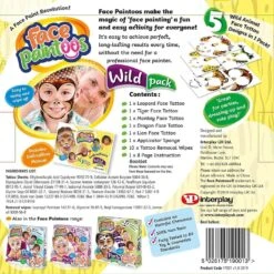 Face Paintoos Pack 5 Tattoos Designs Fancy Dress Fun Art 11 Face Paintoos Pack 5 Tattoos Designs Fancy Dress Fun Art -Toy Promotion Store GRAFP001 6119 2 opt