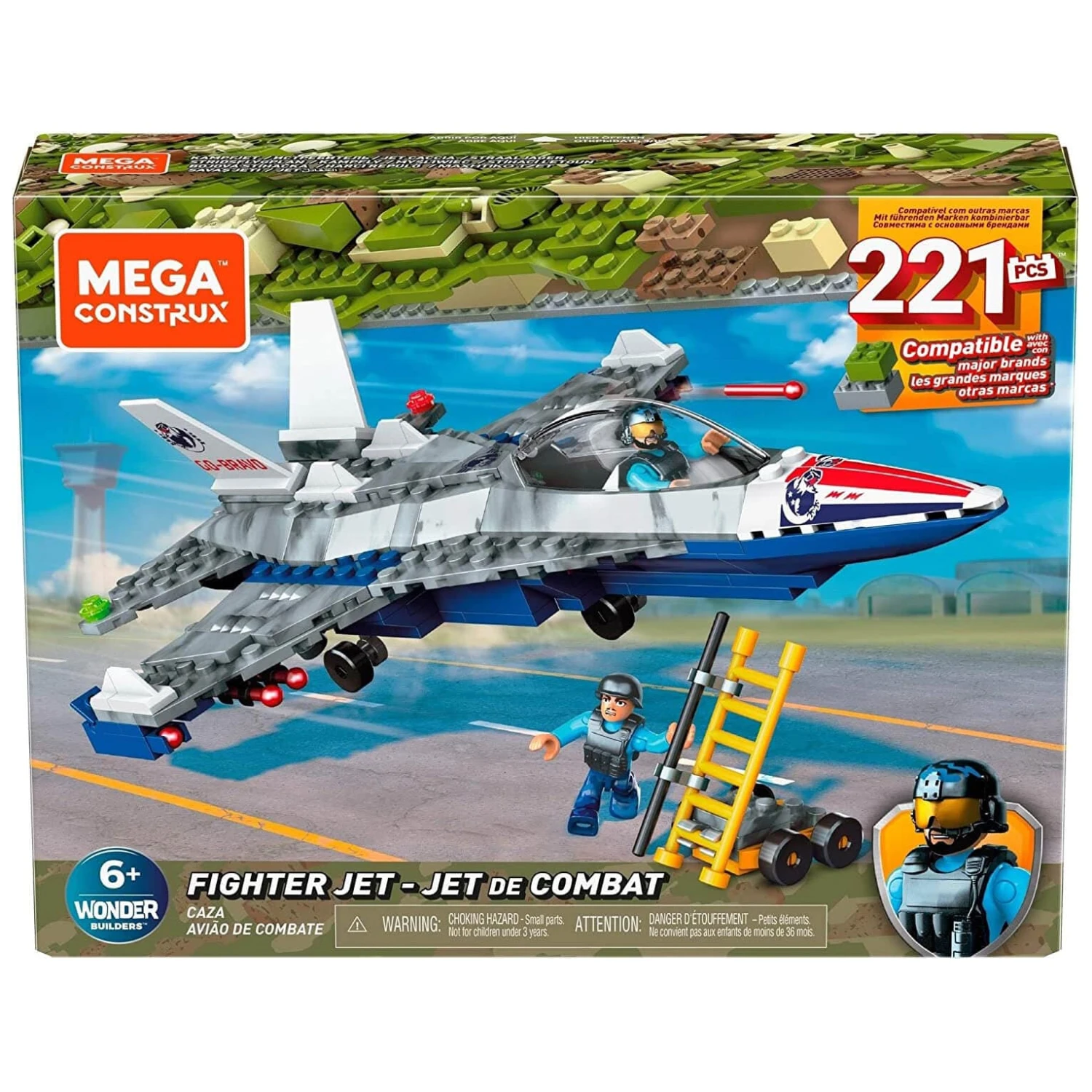 Mega Construx Fighter Jet Building Set Plane 221 Pieces Age 6+ 1 Mega Construx Fighter Jet Building Set Plane 221 Pieces Age 6+