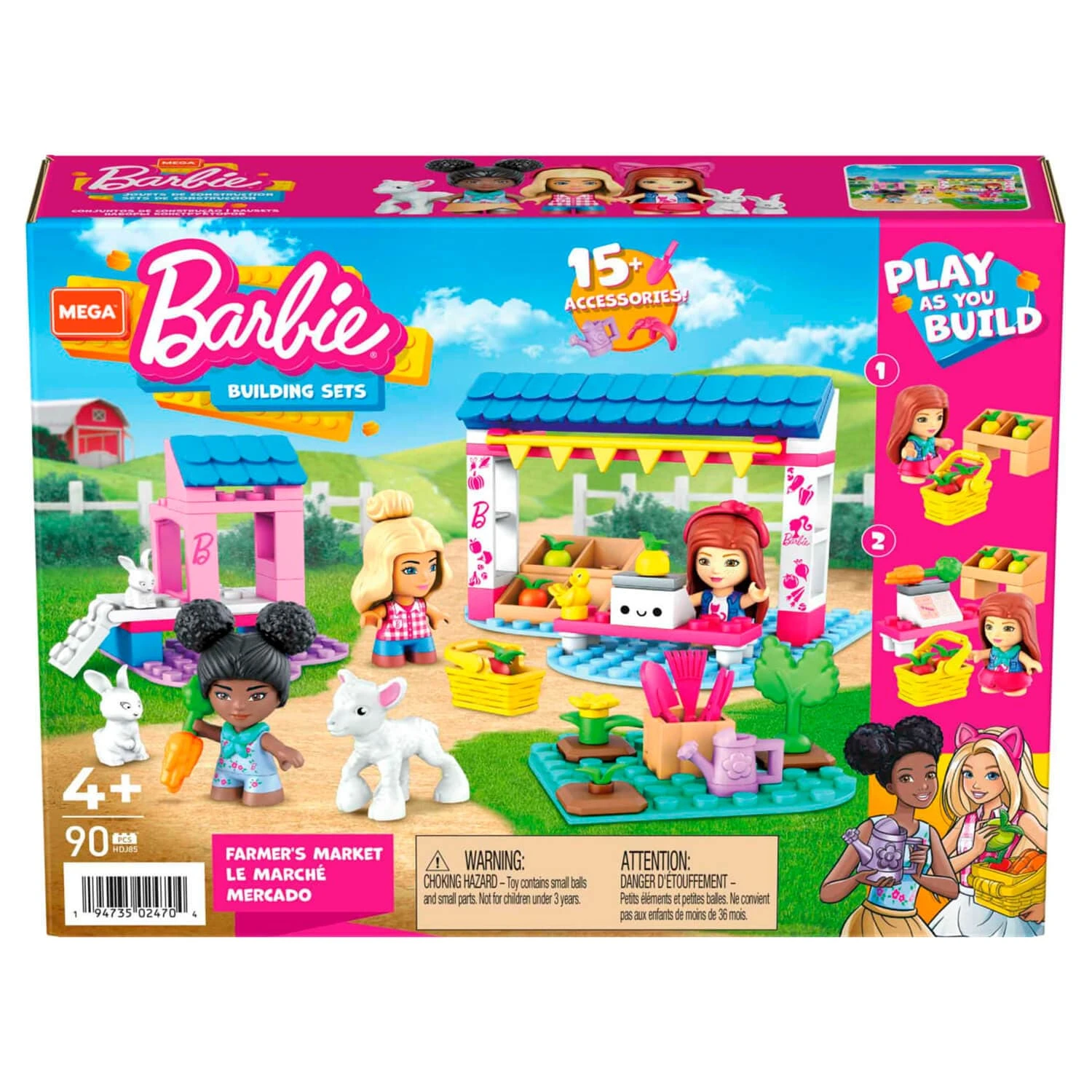 Barbie Mega Construx Building Set 3 Micro Dolls Over 90 Pieces 2 Barbie Mega Construx Building Set 3 Micro Dolls Over 90 Pieces - Image 2