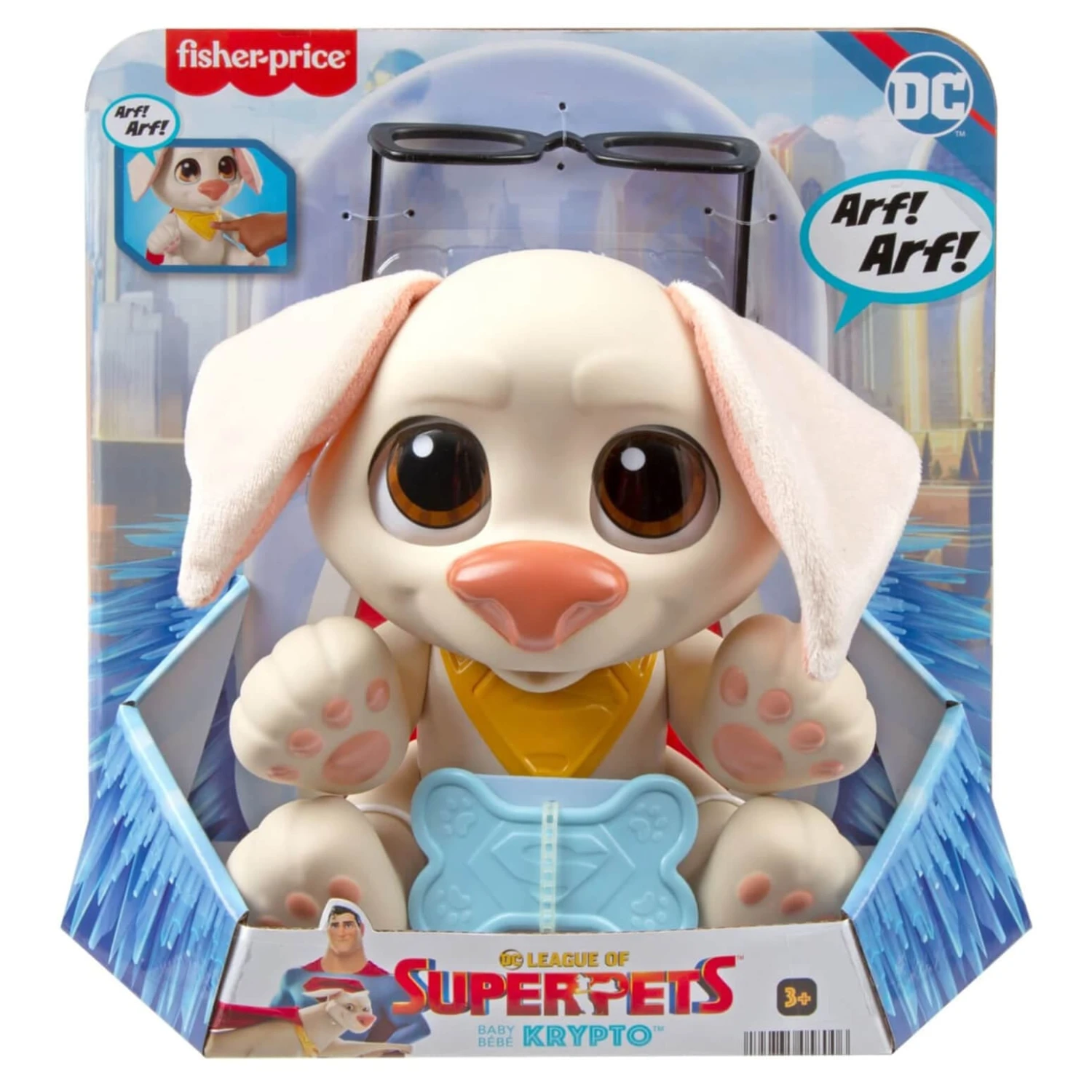 DC COMICS DC Super Pets Baby Krypto Interactive Puppy Sounds Music 20cm 1 DC COMICS DC Super Pets Baby Krypto Interactive Puppy Sounds Music 20cm