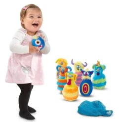 Melissa & Doug Plush Monster 6 Pin Bowling Game With Storage Bag -Toy Promotion Store HEA12210 4 opt