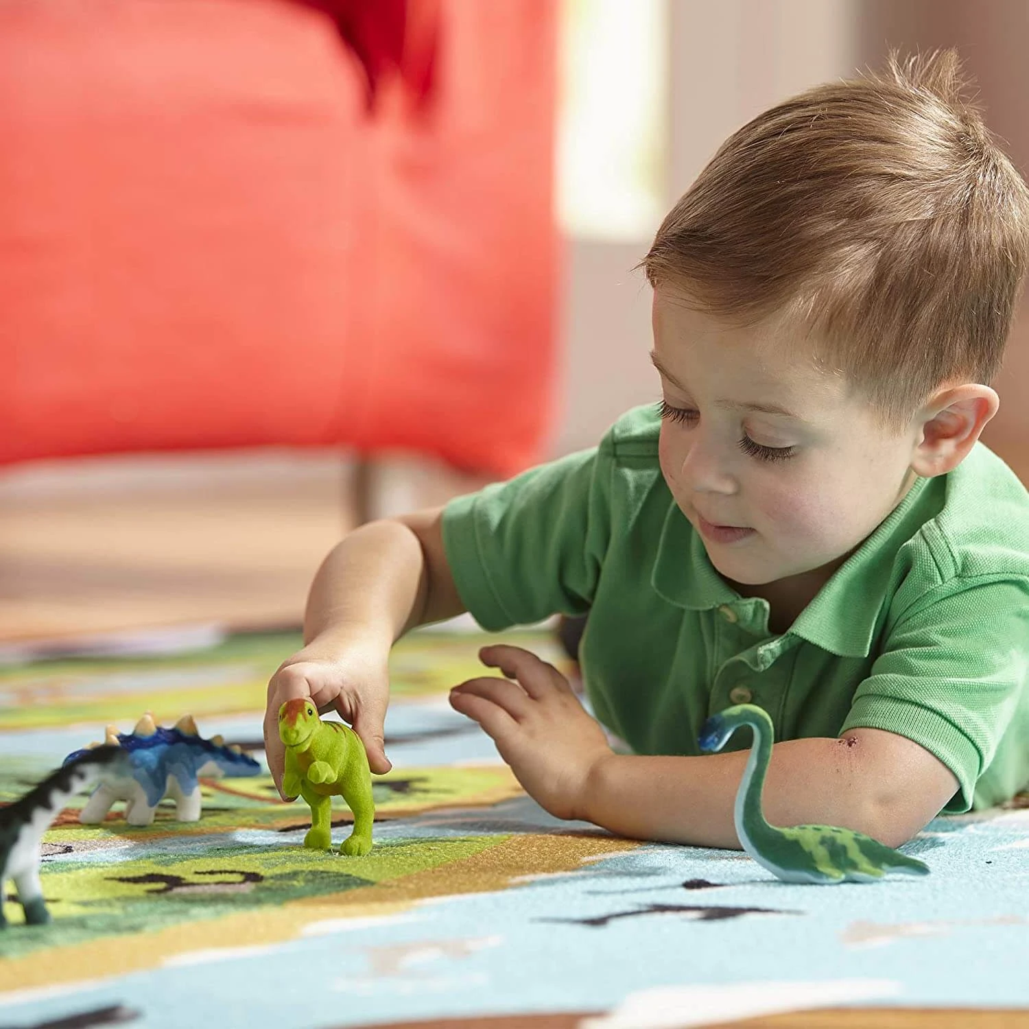 Melissa & Doug Dinosaur Party Play Set 9 Figures In Wooden Tray 2 Melissa & Doug Dinosaur Party Play Set 9 Figures In Wooden Tray - Image 2