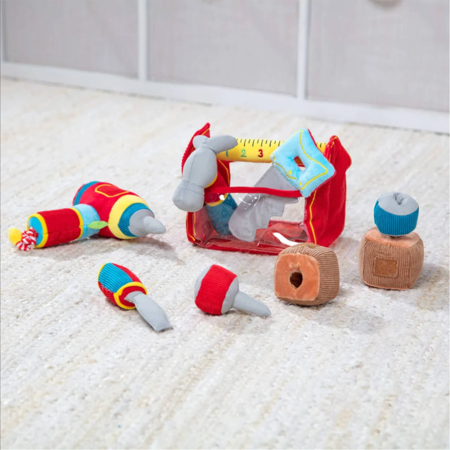 Melissa & Doug Toolbox Fill & Spill Plush Tools Toddler Toy 5 Melissa & Doug Toolbox Fill & Spill Plush Tools Toddler Toy - Image 5