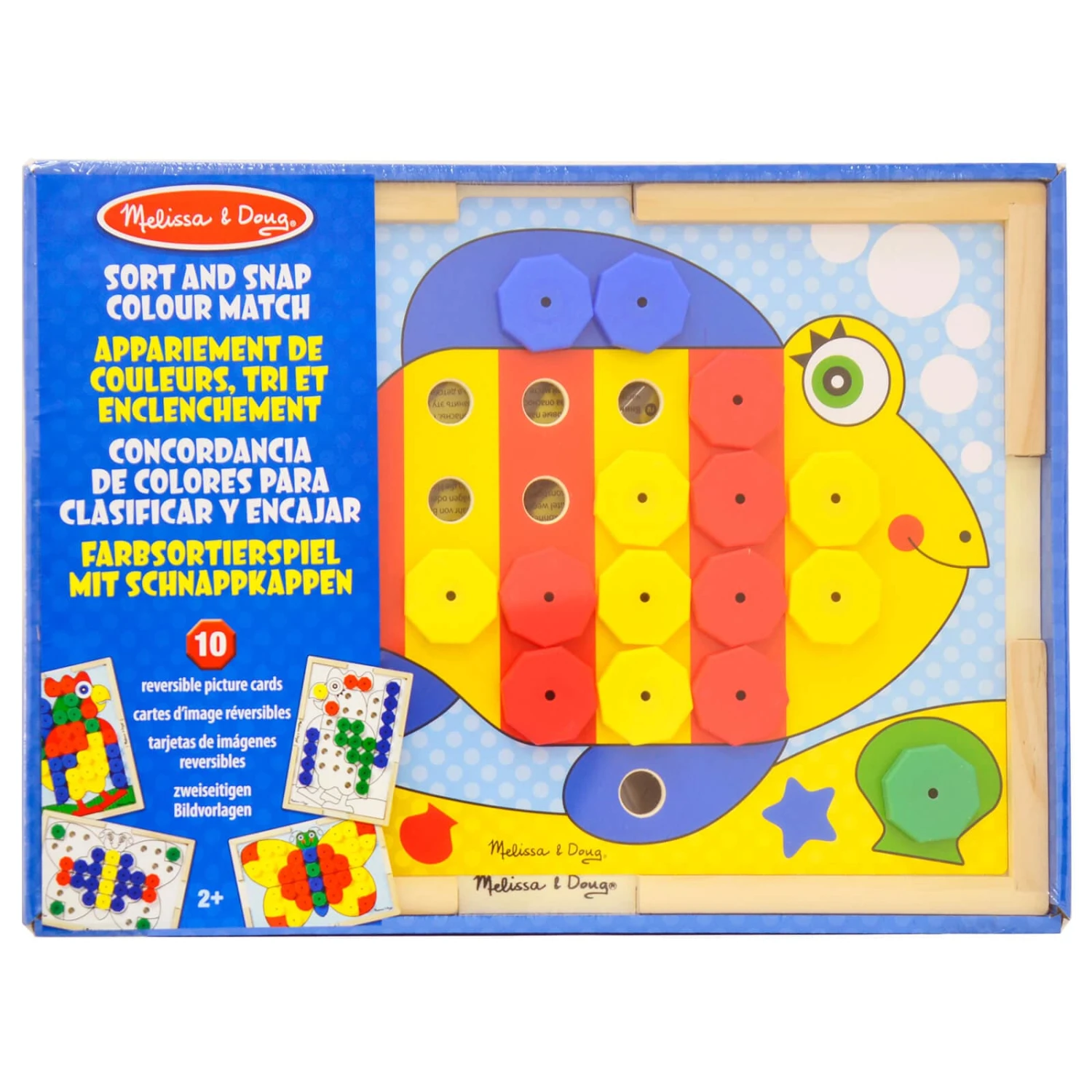 Melissa & Doug Sort & Snap Colour Match Wooden Frame Play Board 1 Melissa & Doug Sort & Snap Colour Match Wooden Frame Play Board