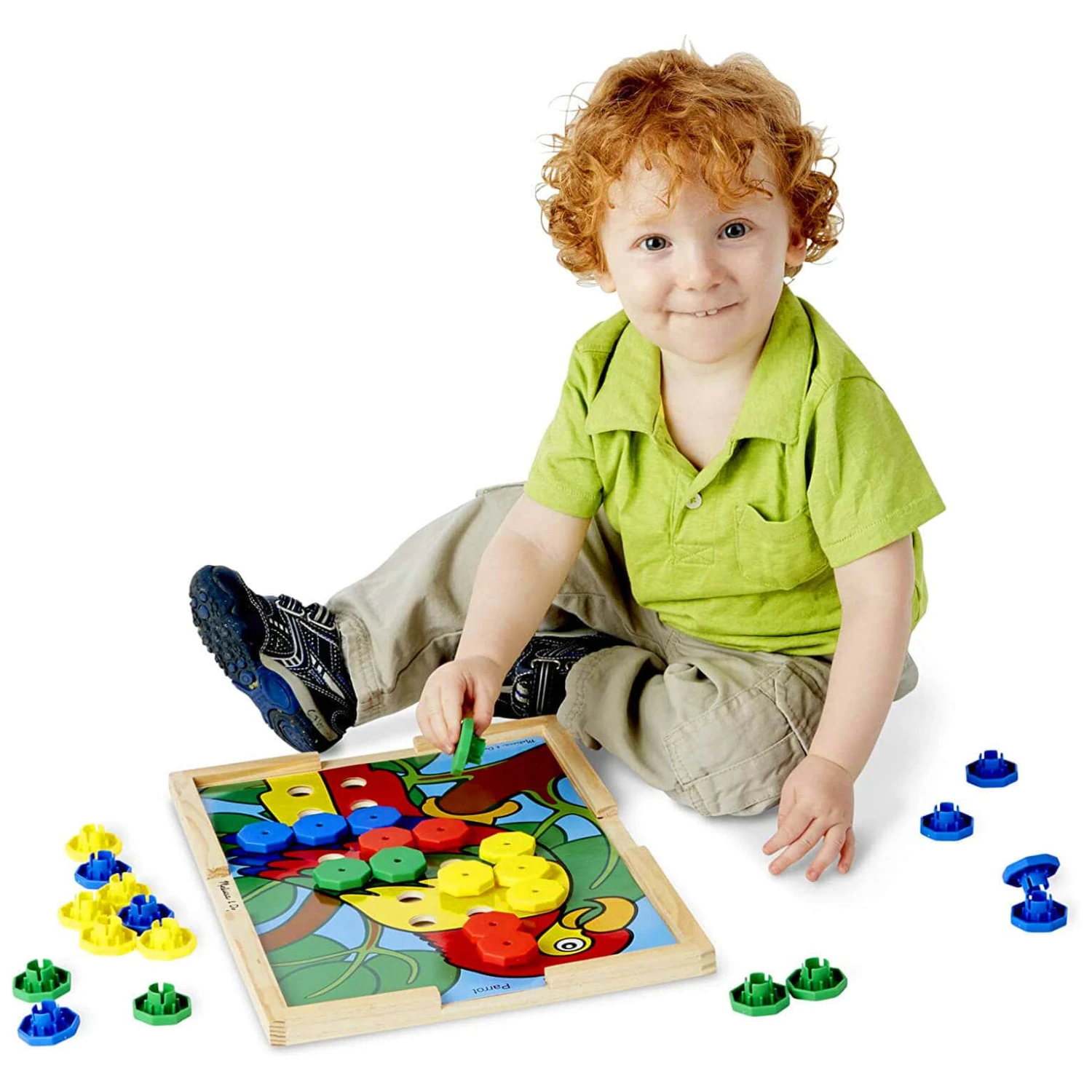 Melissa & Doug Sort & Snap Colour Match Wooden Frame Play Board 2 Melissa & Doug Sort & Snap Colour Match Wooden Frame Play Board - Image 2