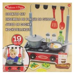 Melissa & Doug Deluxe Wooden Cooktop Set 19 Piece Play Cooker -Toy Promotion Store HEA19288 3 opt
