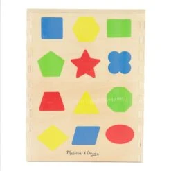 Melissa & Doug Wooden Shape Sorter 12 Colour Blocks 18m+ -Toy Promotion Store HEA94001 3 opt