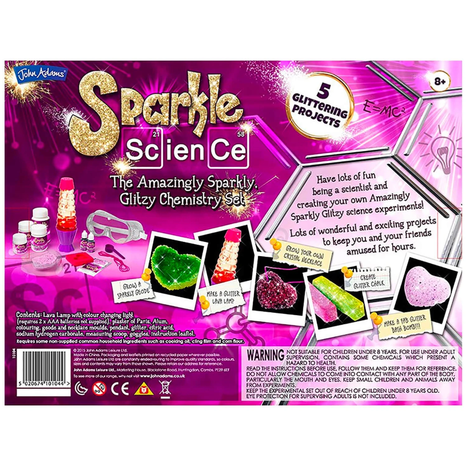 Sparkle Science Chemistry Set John Adams 5 Projects Age 8+ 2 Sparkle Science Chemistry Set John Adams 5 Projects Age 8+ - Image 2