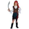 Girls Caribbean Pirate Fancy Dress Halloween Costume