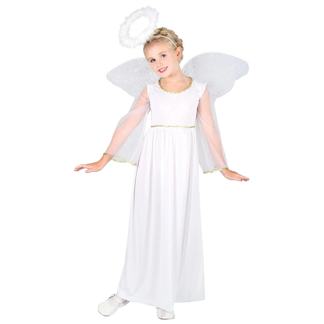 Girls Heavenly Angel Fancy Dress Up Halloween Costume 1 Girls Heavenly Angel Fancy Dress Up Halloween Costume