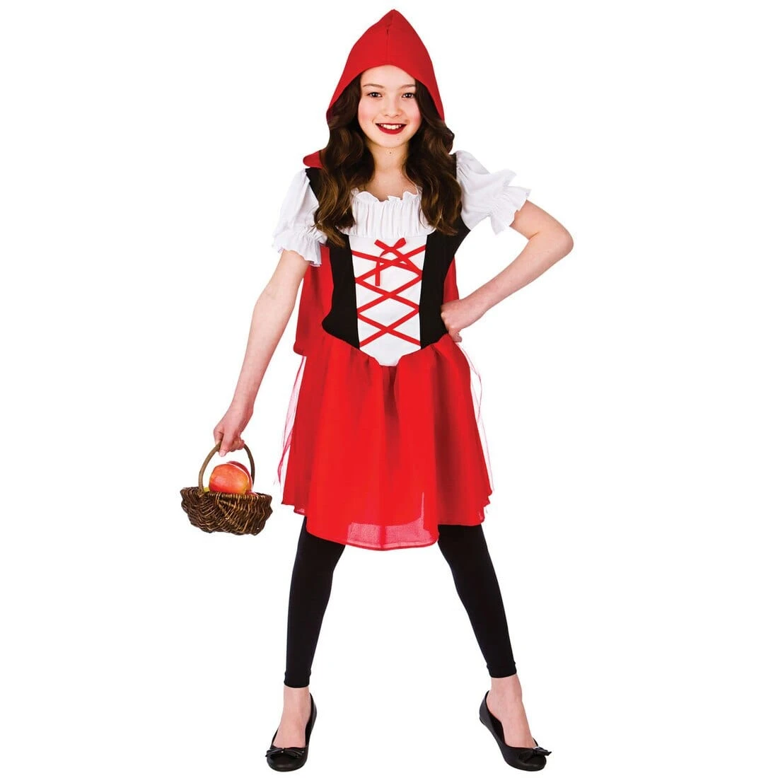 Girls Fairy Tale Little Red Riding Hood Fancy Dress Costume 1 Girls Fairy Tale Little Red Riding Hood Fancy Dress Costume