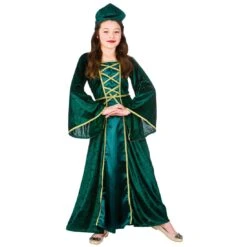 Girls Medieval Tudor Princess Fancy Dress Halloween Costume