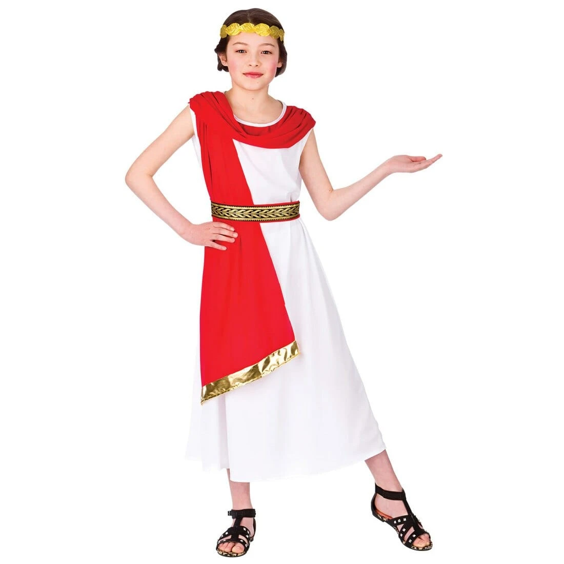 Girls Ancient Roman Fancy Dress Halloween Costume 1 Girls Ancient Roman Fancy Dress Halloween Costume