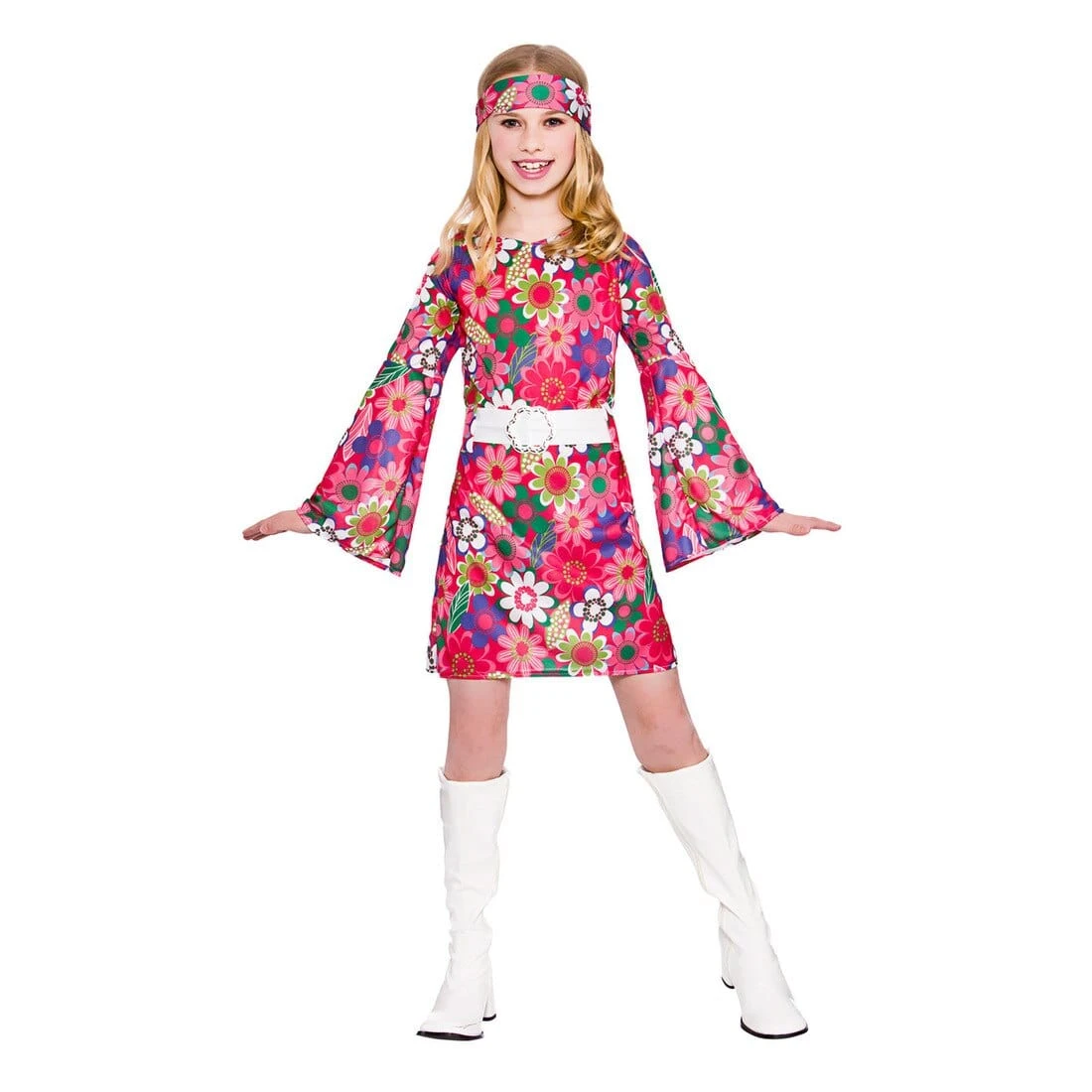 Girls Retro Go Go Girl Fancy Dress Halloween Costume 1 Girls Retro Go Go Girl Fancy Dress Halloween Costume