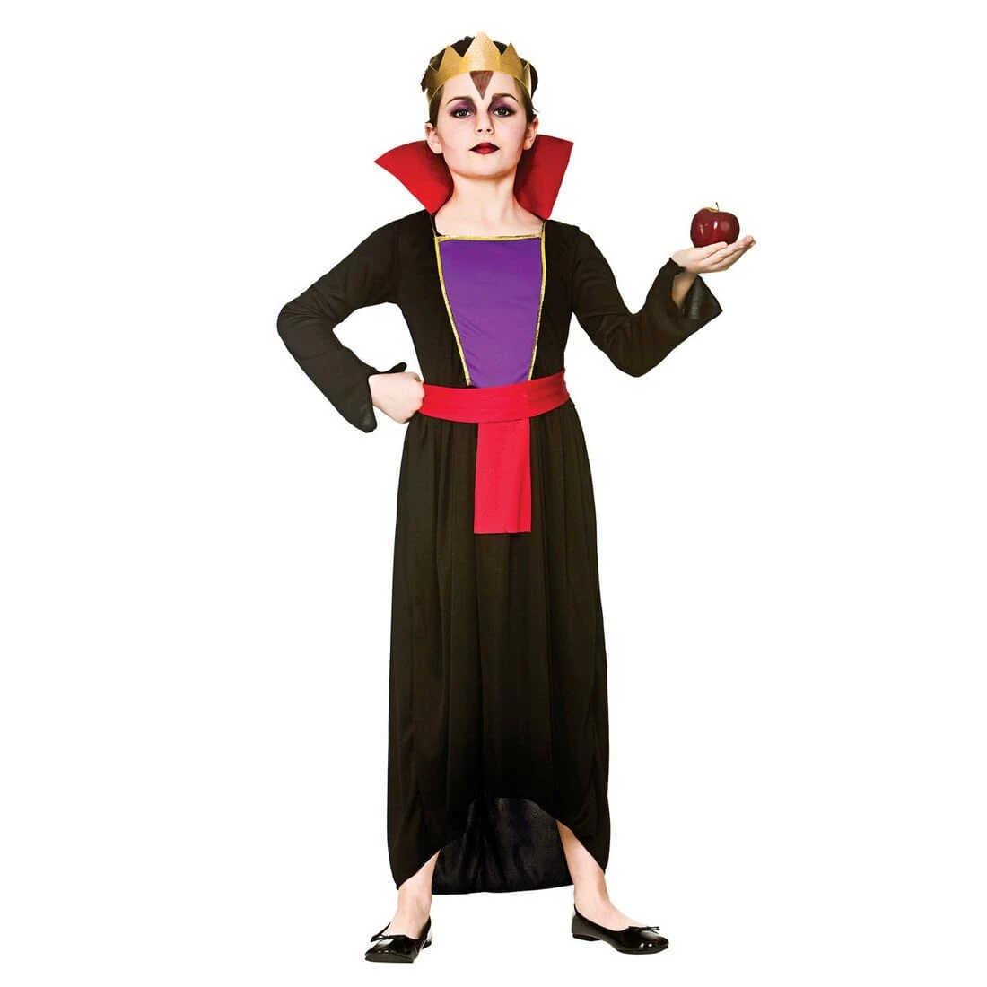 Girls Wicked Queen Fancy Dress Party Halloween Costume 1 Girls Wicked Queen Fancy Dress Party Halloween Costume